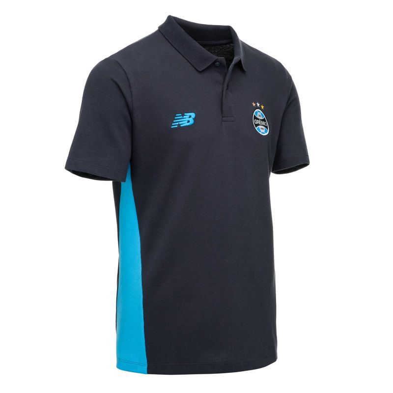Polo Grêmio Grafite/Celeste NB Viagem 2026