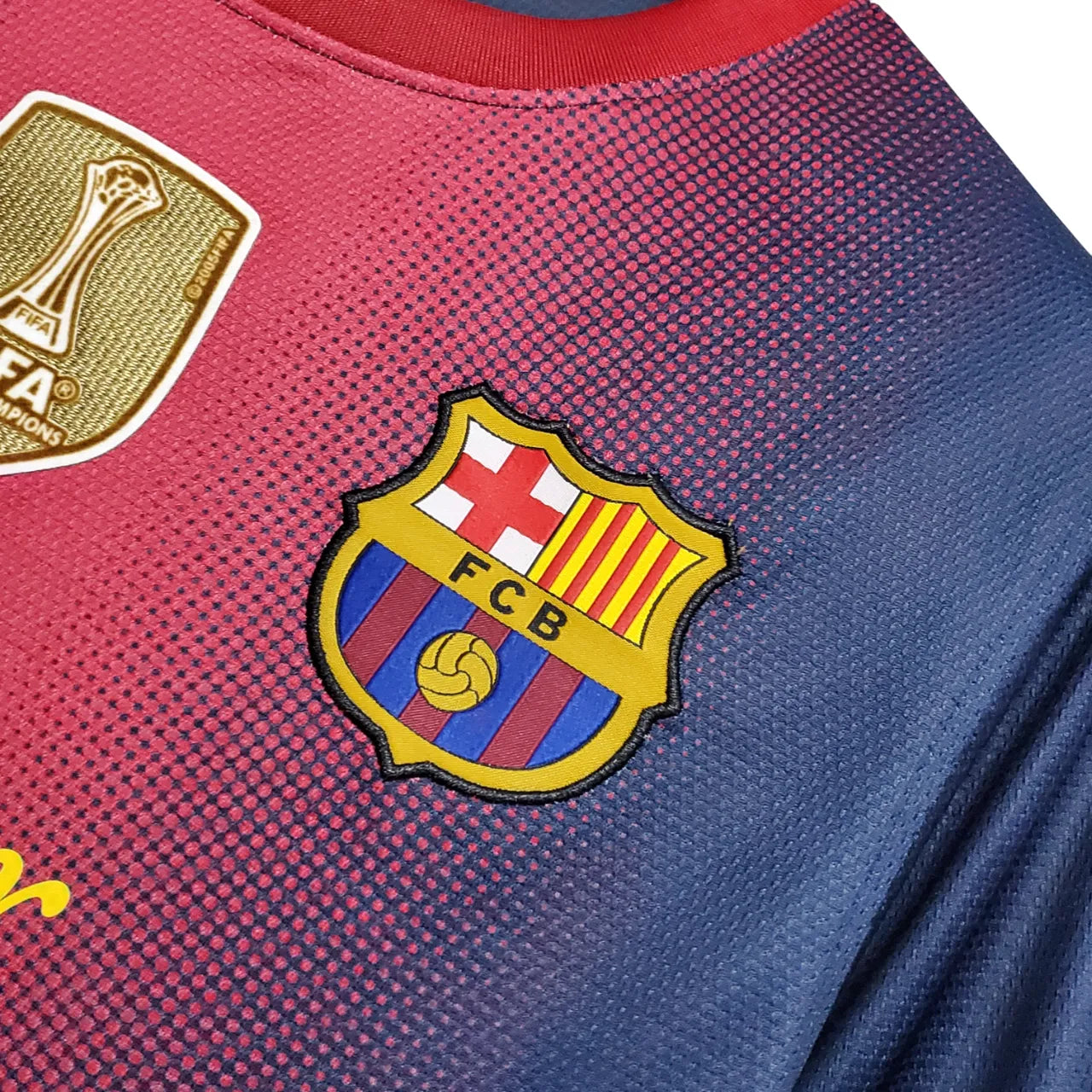 Camisa Barcelona 12/13 Home Retrô Patch Campeão 2011