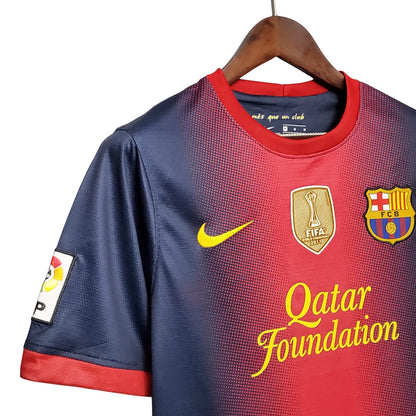 Camisa Barcelona 12/13 Home Retrô Patch Campeão 2011