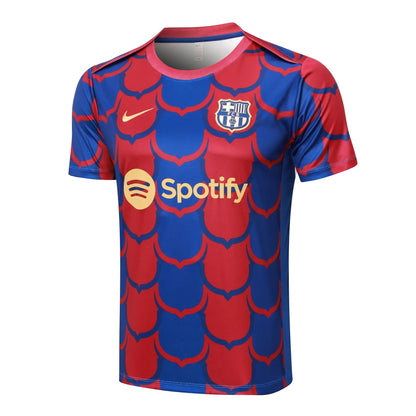 Conjunto Barcelona Treino 24/25 Azul Vermelho