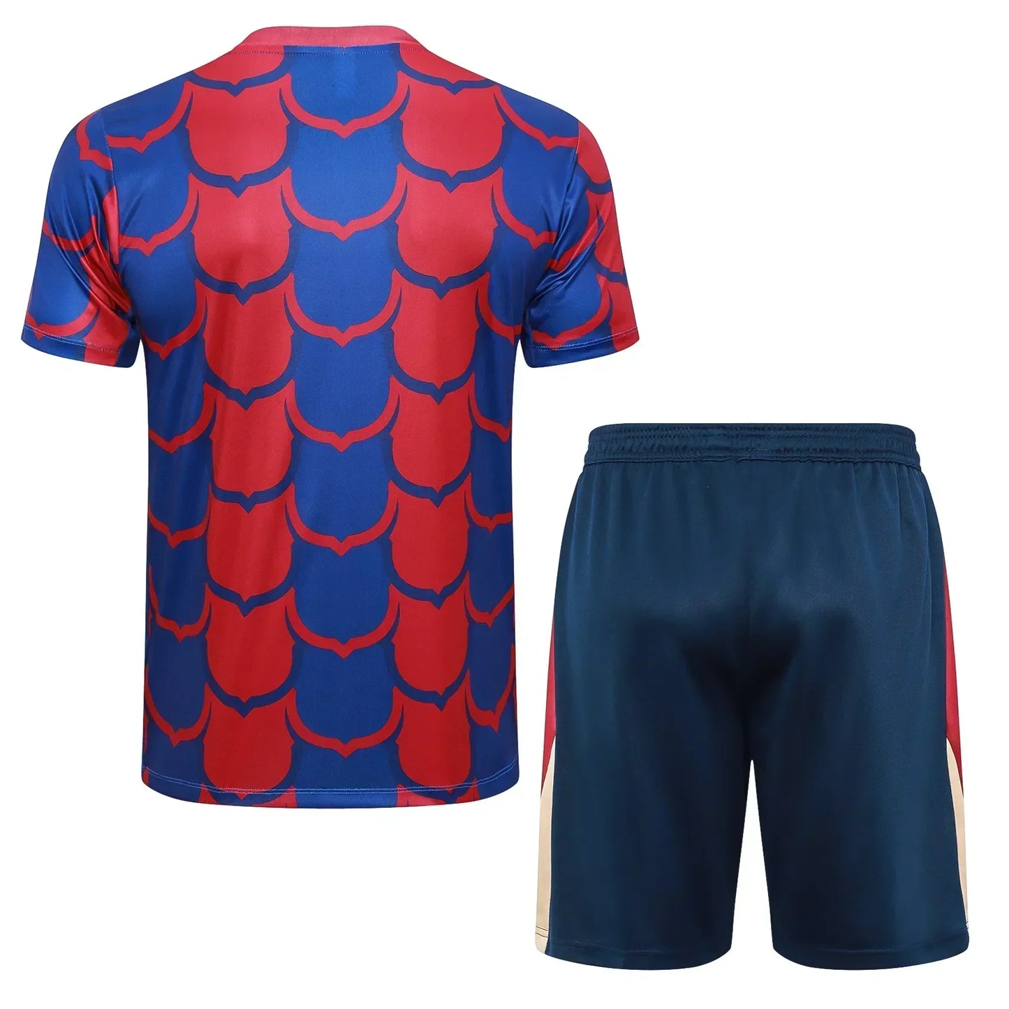 Conjunto Barcelona Treino 24/25 Azul Vermelho