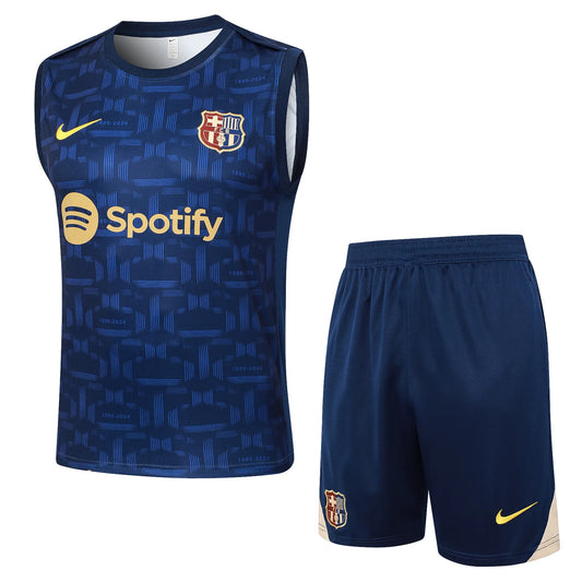 Conjunto Barcelona Treino Regata 24/25 Azul Escuro