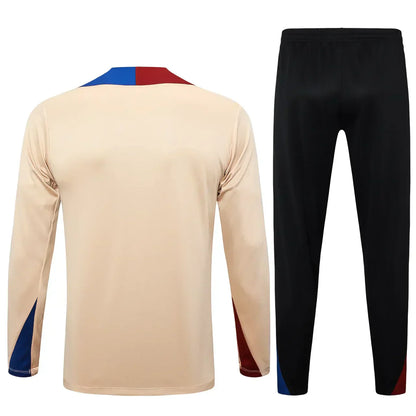 Conjunto Agasalho Barcelona 24/25 Bege