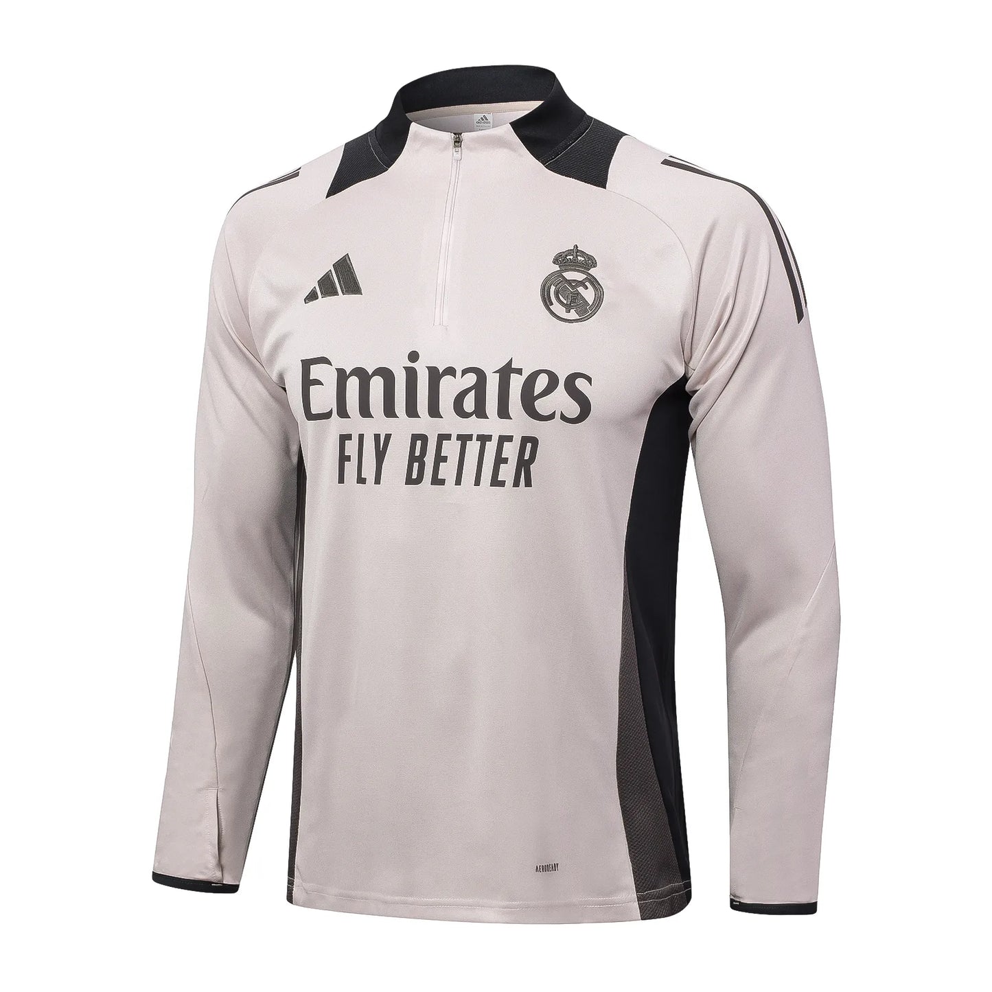 Conjunto Agasalho Real Madrid 24/25 Cinza Claro