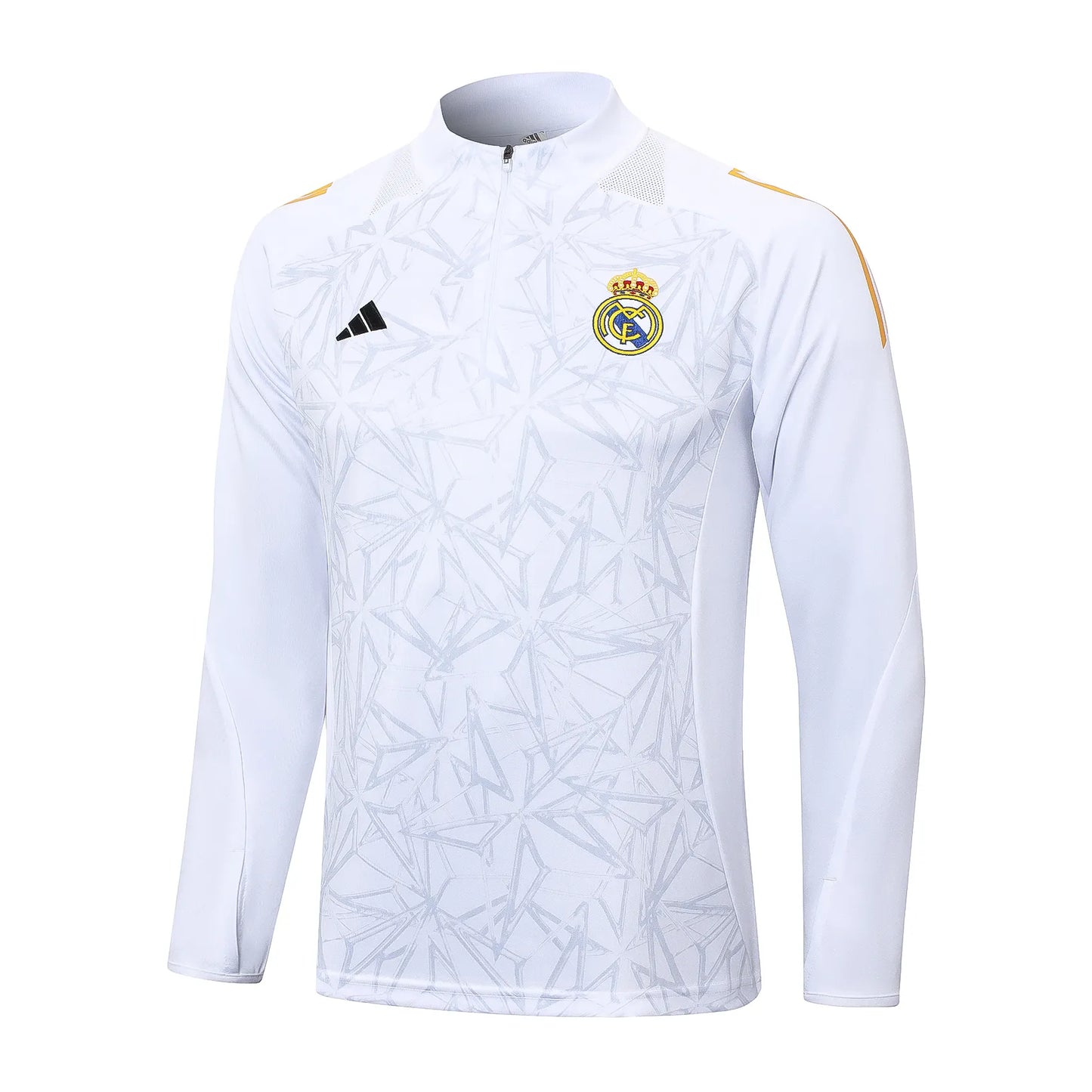 Conjunto Agasalho Real Madrid 24/25 Branco Listrado