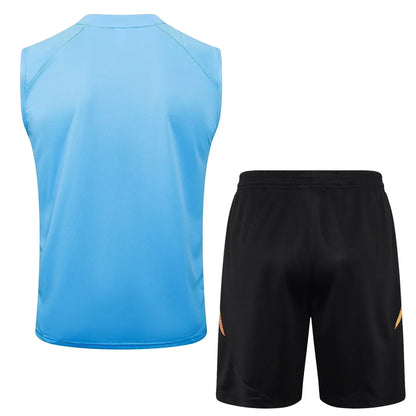 Conjunto Real Madrid Treino Regata 24/25 Azul Claro