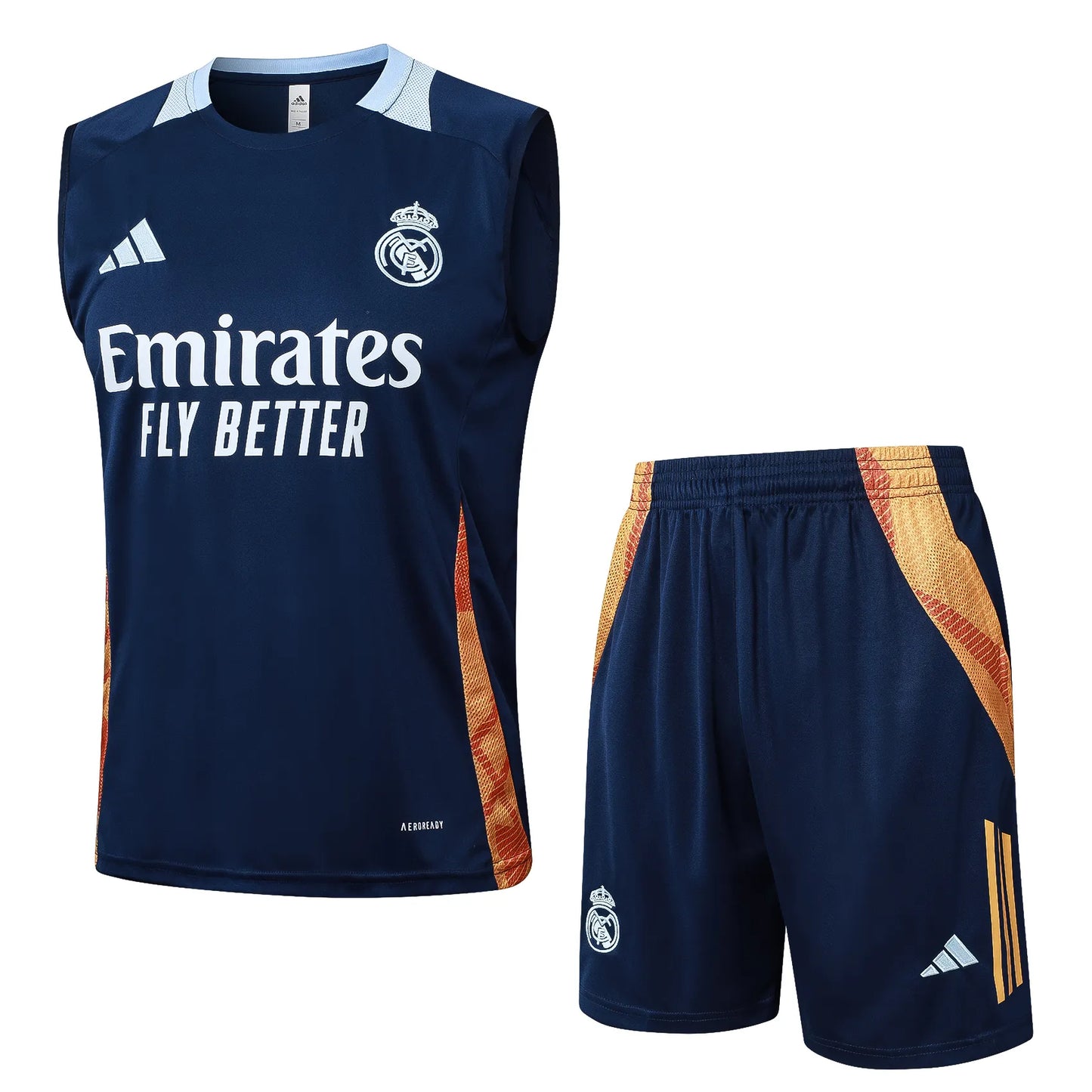 Conjunto Real Madrid Treino Regata 24/25 Azul Escuro
