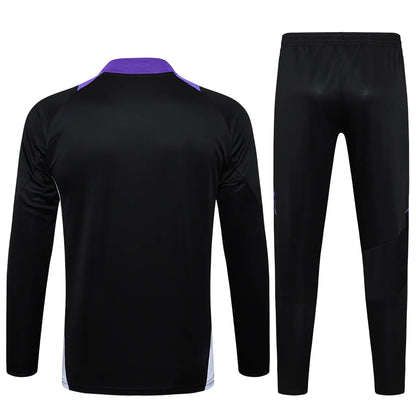 Conjunto Agasalho Real Madrid 24/25 Preto e Roxo
