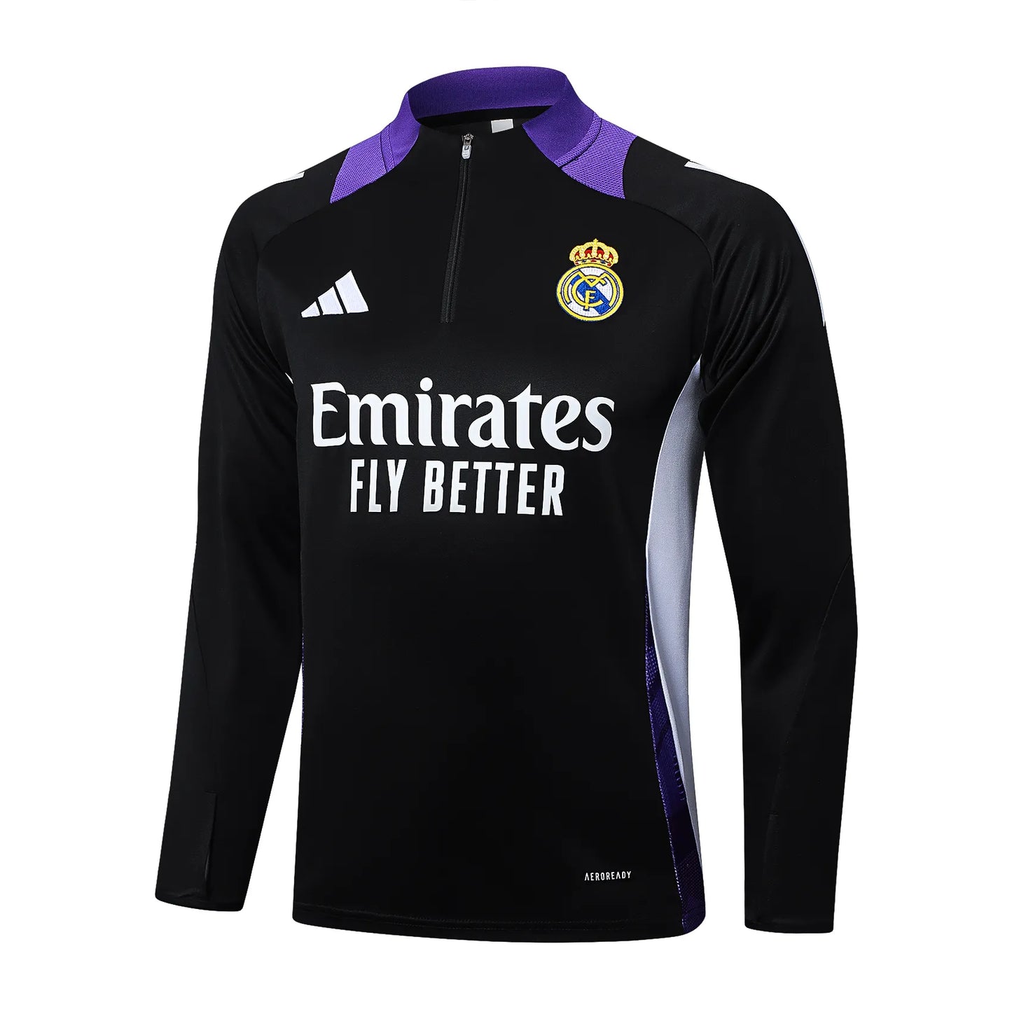 Conjunto Agasalho Real Madrid 24/25 Preto e Roxo