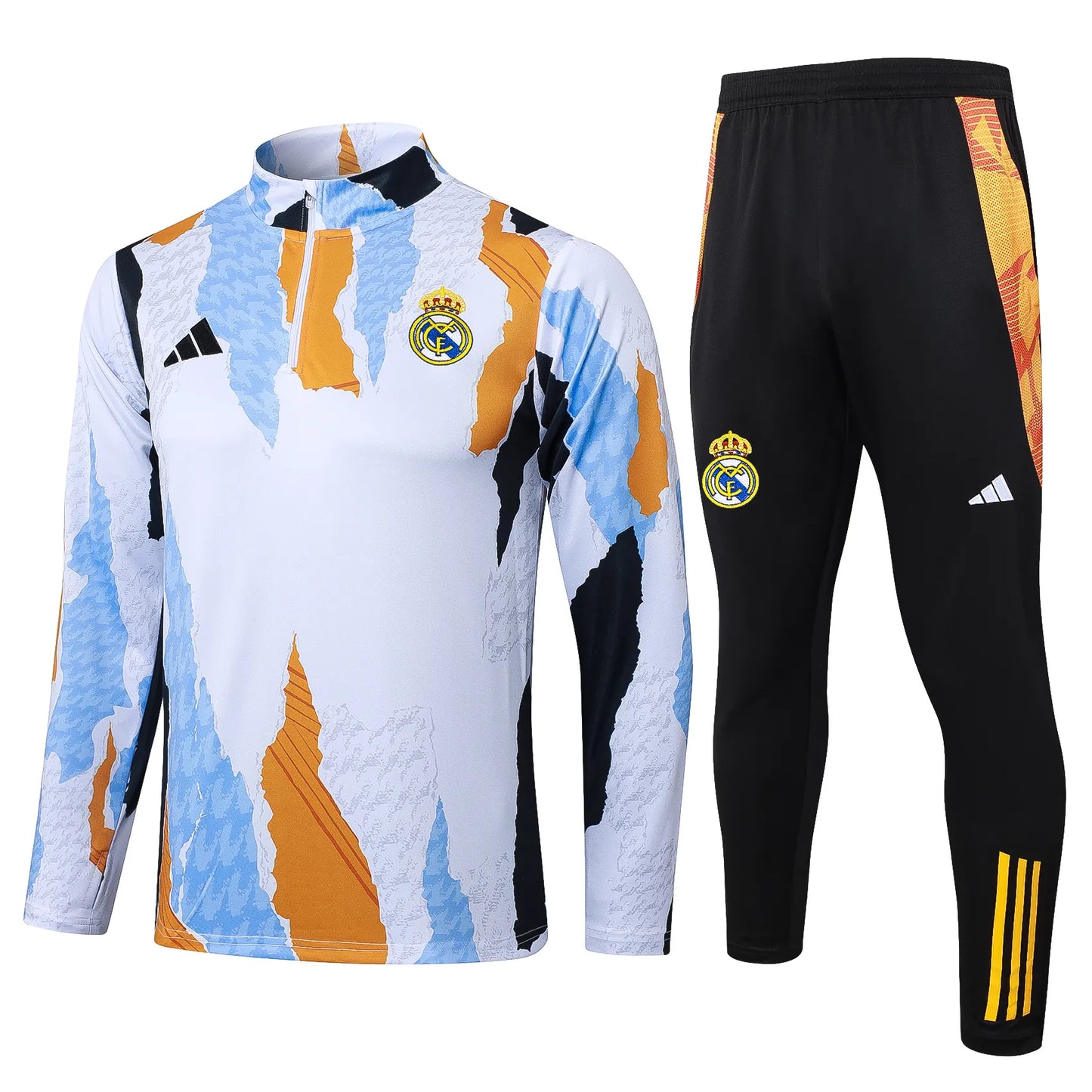 Conjunto Agasalho Real Madrid 24/25 Branco Puro