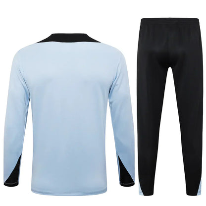 Conjunto Agasalho Barcelona 24/25 Branco e Preto
