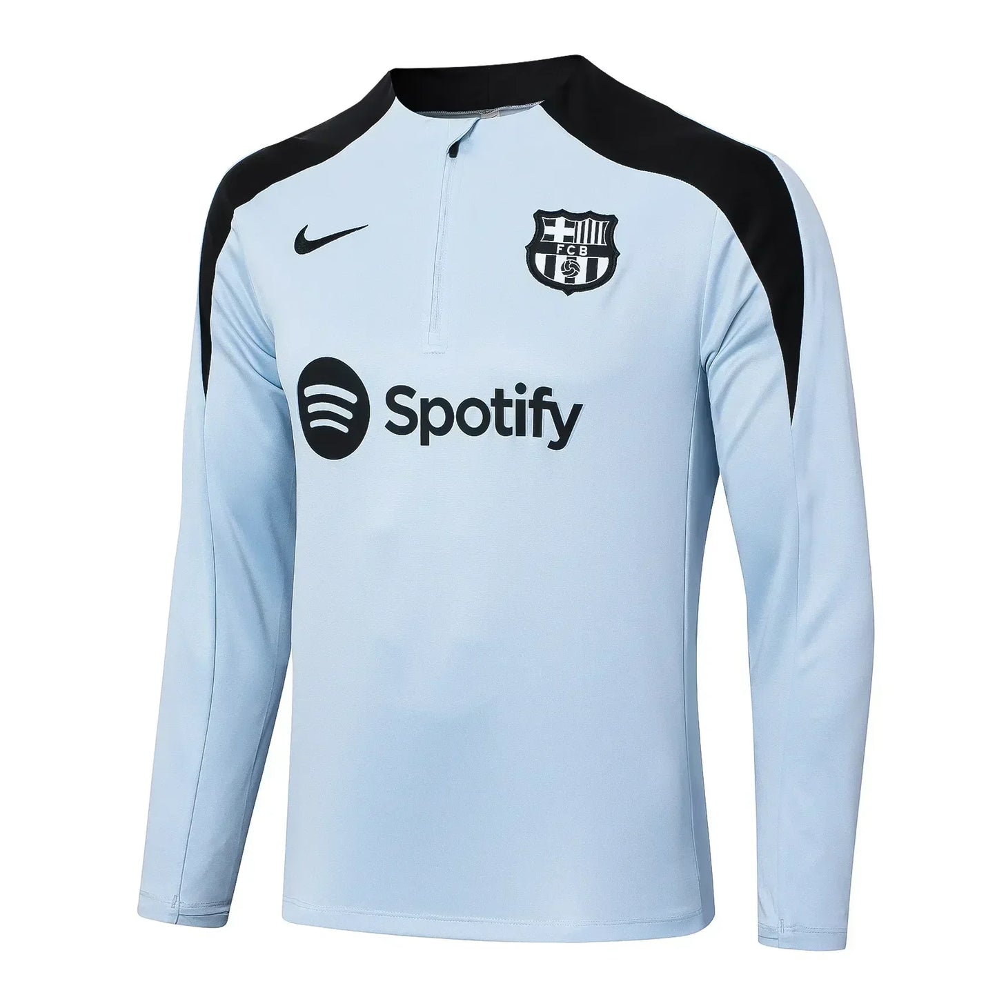 Conjunto Agasalho Barcelona 24/25 Branco e Preto