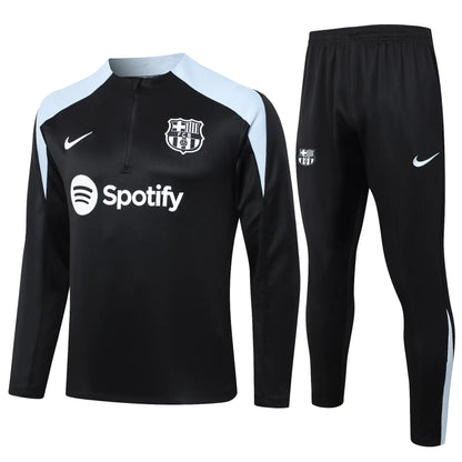 Conjunto Agasalho Barcelona 24/25 Preto e Branco