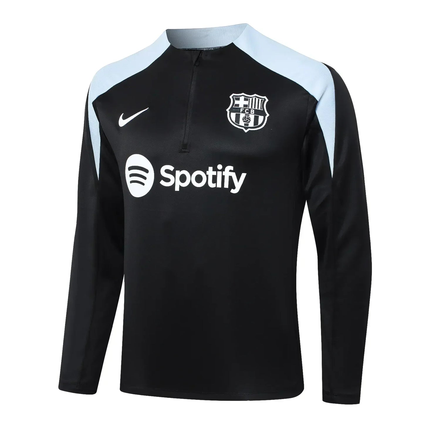 Conjunto Agasalho Barcelona 24/25 Preto e Branco