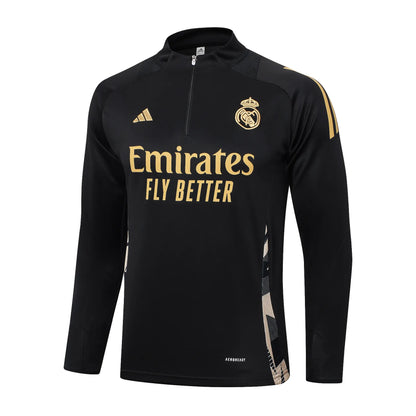 Conjunto Agasalho Real Madrid 24/25 Preto