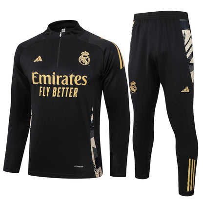 Conjunto Agasalho Real Madrid 24/25 Preto