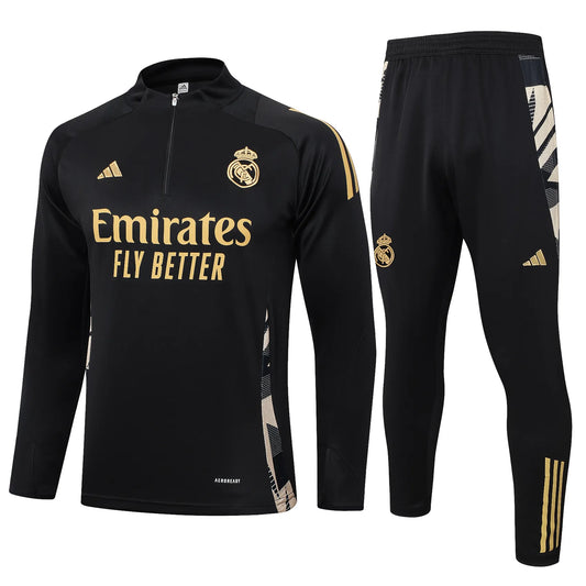 Conjunto Agasalho Real Madrid 24/25 Preto
