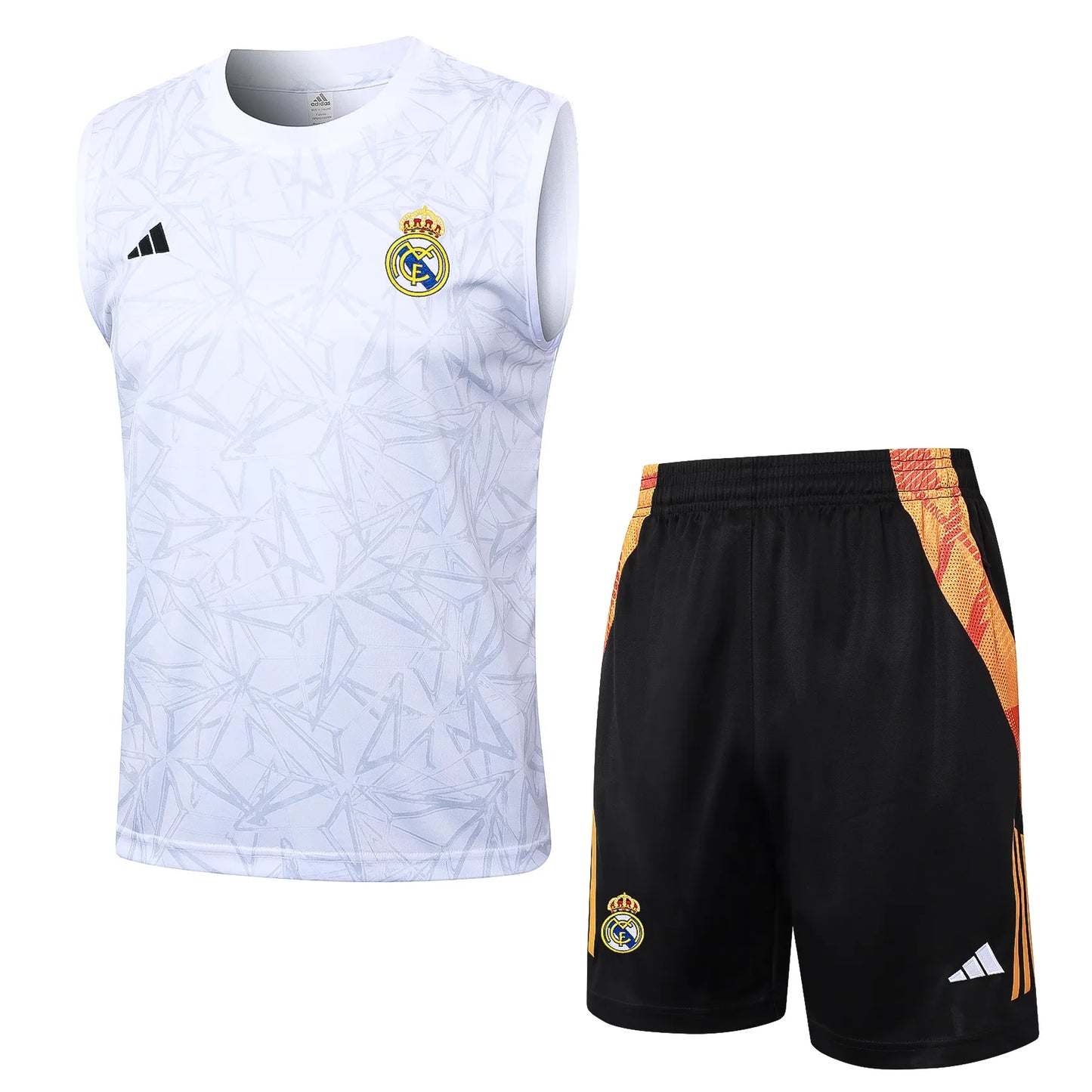 Conjunto Real Madrid Treino Regata 24/25 Branco Cru