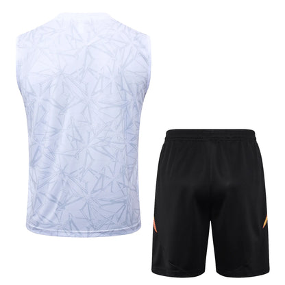 Conjunto Real Madrid Treino Regata 24/25 Branco Cru