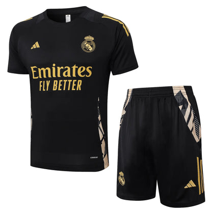 Conjunto Real Madrid Treino 24/25 Preto Escamas