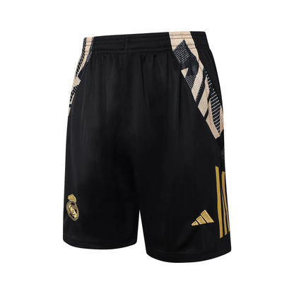 Conjunto Real Madrid Treino Regata 24/25 Preto Escamas