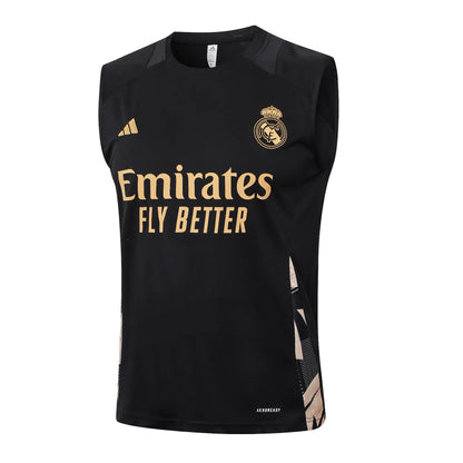 Conjunto Real Madrid Treino Regata 24/25 Preto Escamas