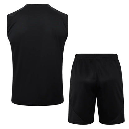 Conjunto Real Madrid Treino Regata 24/25 Preto Escamas