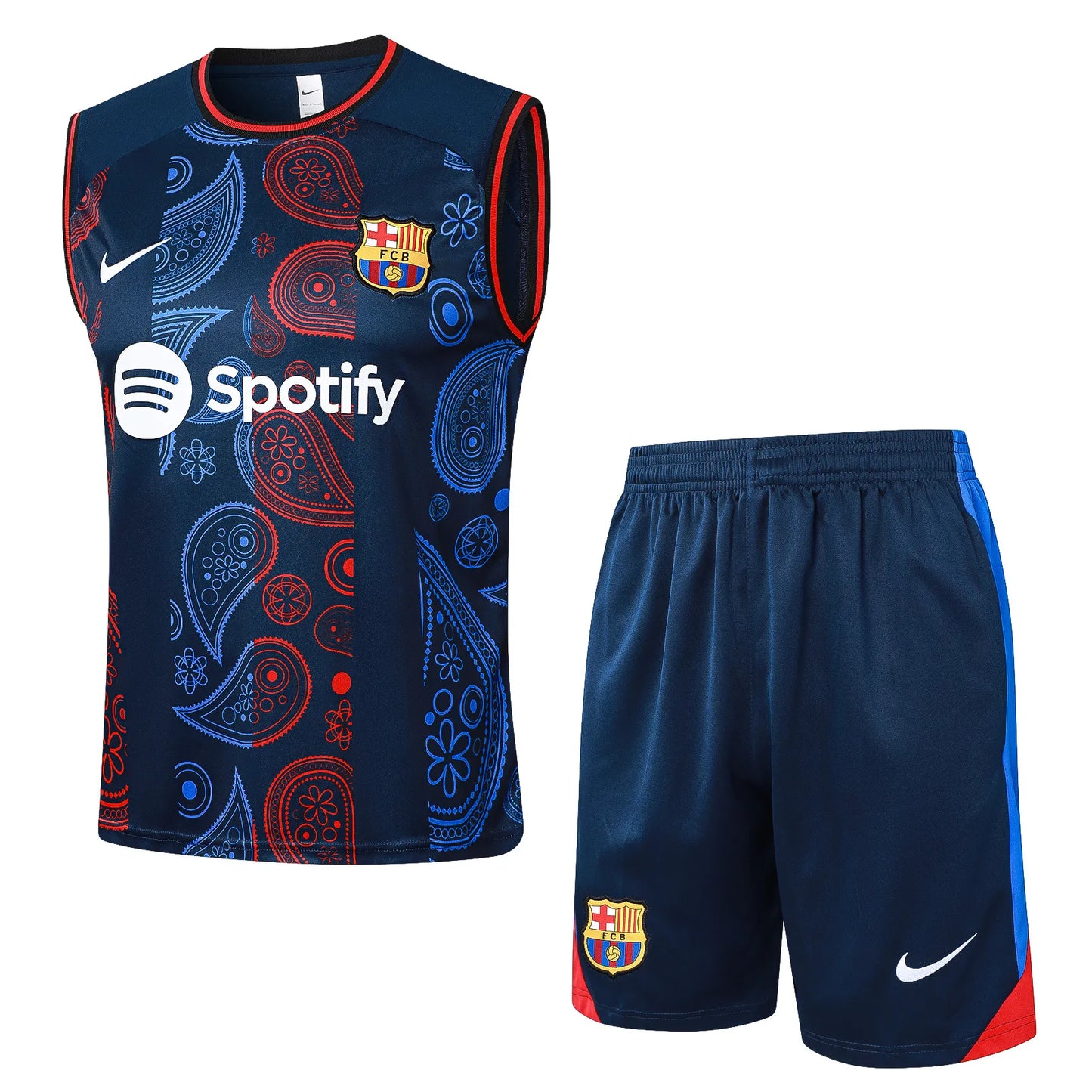 Conjunto Barcelona Treino Regata 24/25 Vermelho
