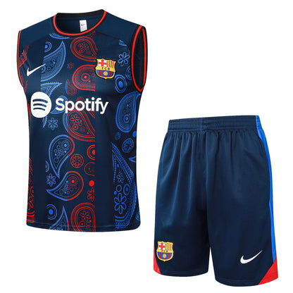 Conjunto Barcelona Treino Regata 24/25 Vermelho