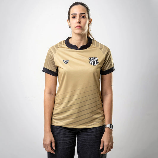 Camisa Goleiro Ceará III 2025 Feminina Dourada