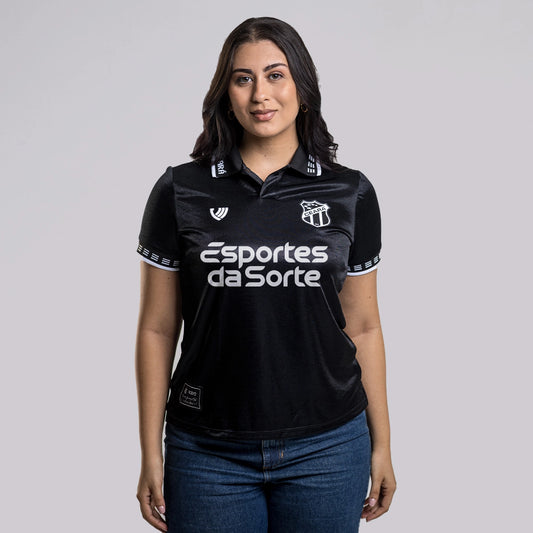 Camisa Polo Ceará III 2025 Feminina Preta