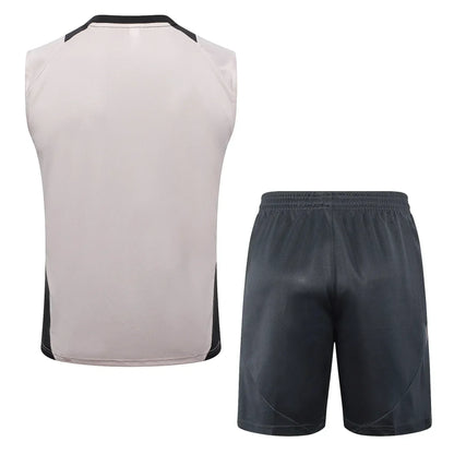 Conjunto Real Madrid Treino Regata 24/25 Cinza Claro