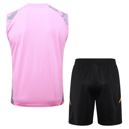 Conjunto Real Madrid Treino Regata 24/25 Rosa Dragão