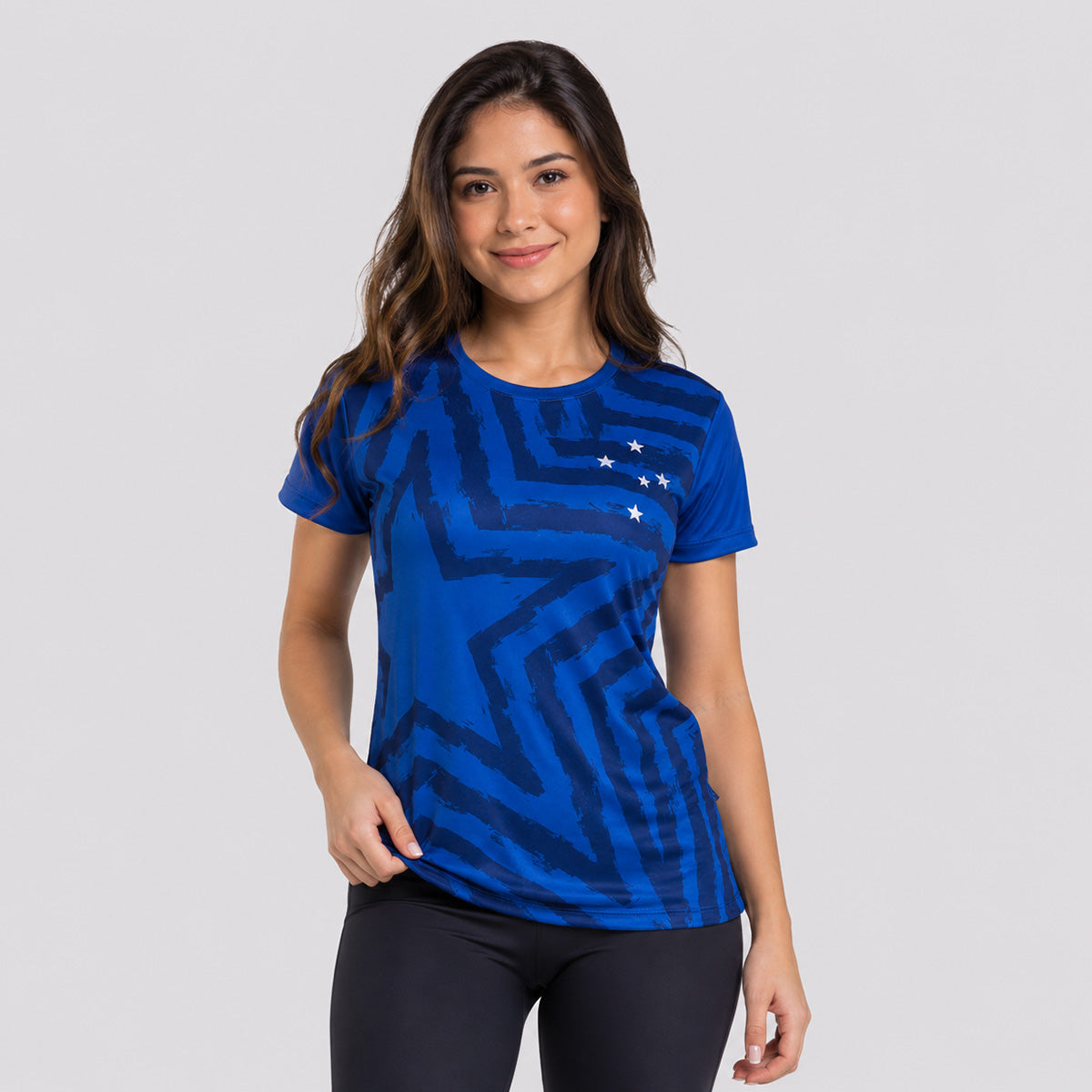 Camisa Cruzeiro Baby Look Feminina