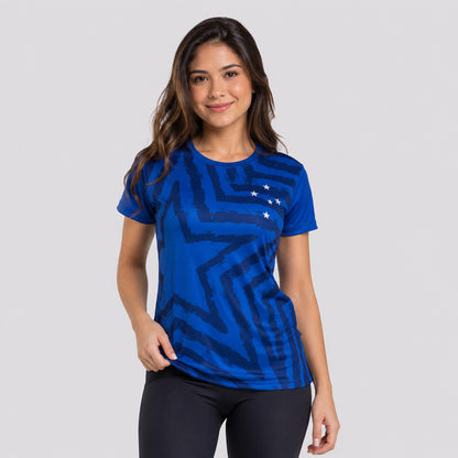 Camisa Cruzeiro Baby Look Feminina