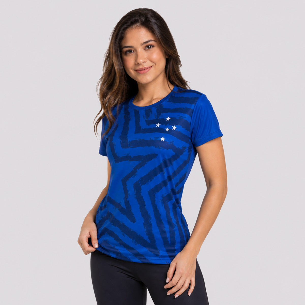 Camisa Cruzeiro Baby Look Feminina