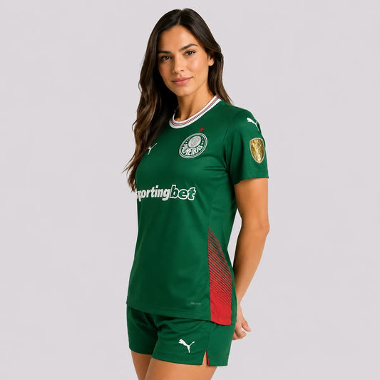 Camisa Palmeiras 2026/27 Home Feminina Patch Libertadores