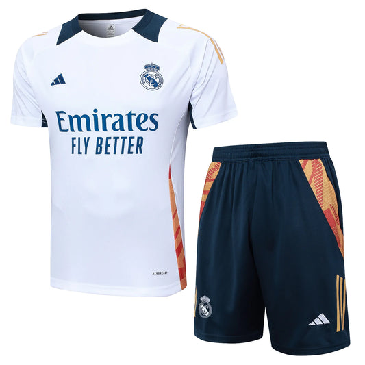Conjunto Real Madrid Treino 24/25 Branco Liso